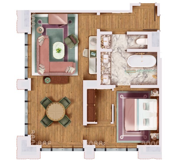 floorplans - corner-suite-hudson-view